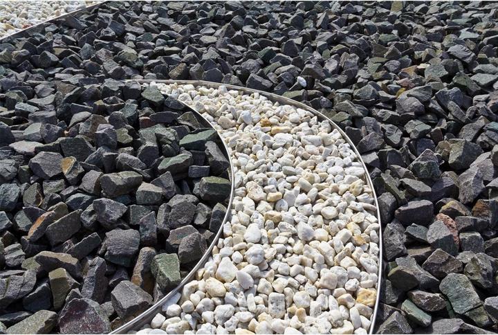 Actual product image Dema Metall Rasenkante Mähkante Beeteinfassung Beetumrandung 118x13 cm Aluzink (118 cm)