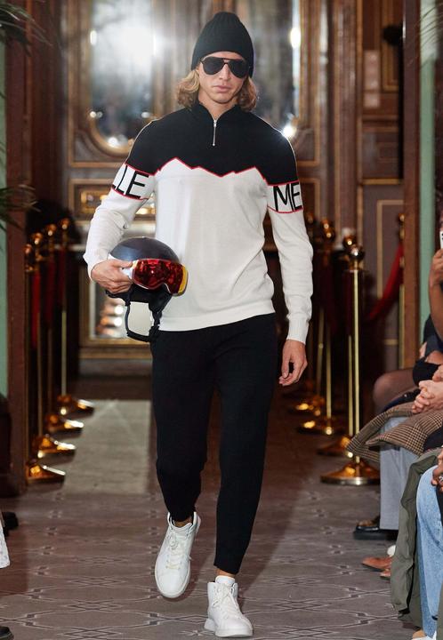 Immagine prodotto Bellemere Pullover Half-Zipped Cashmere Blend Sweater (L)