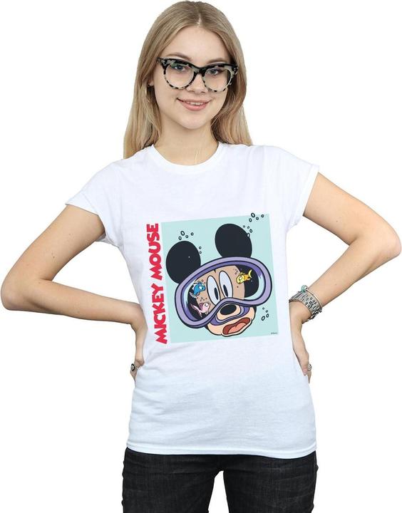 Actual product image Disney Womens/Ladies Mickey Mouse Under Water Cotton T-Shirt (S)
