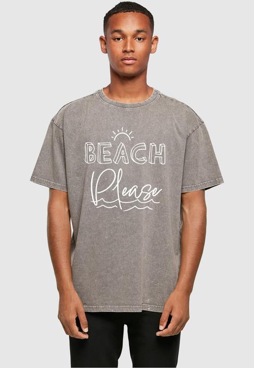 Actual product image Merchcode Beach Please Acid Washed Heavy Oversized Tee - 112821 (XXL)