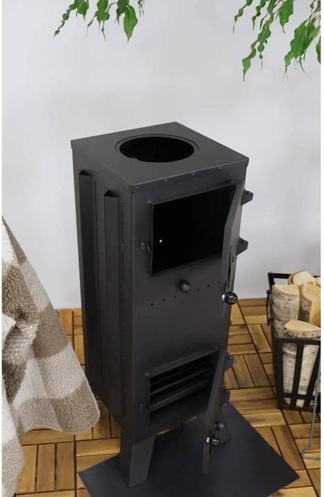 Image du produit Markone Magnus Poêle à bois avec briques réfractaires GT7PR noir Four pour atelier