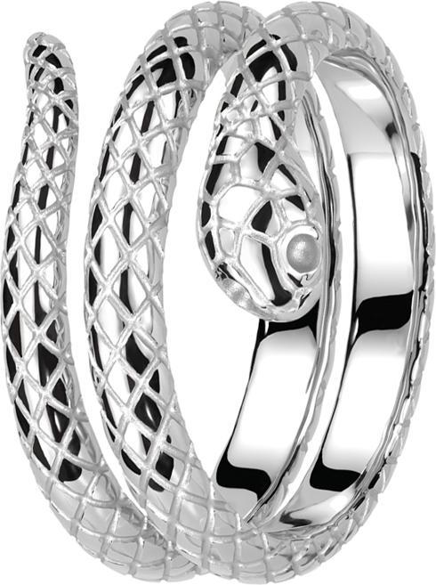 Produktbild Star Piercing Ring silber Schlange gewickelt (Chirurgenstahl 316L)