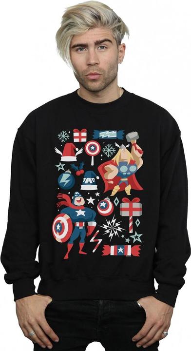 Produktbild Thor And Captain America Christmas Day Sweatshirt (L)
