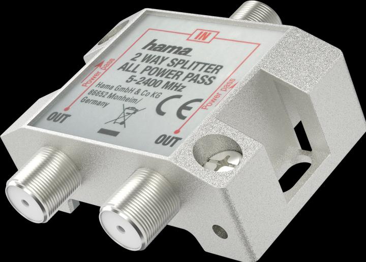 Image du produit Hama Distributeur SAT, 2 voies, entièrement blindé (5 dB, Manifolds et Brancheurs)