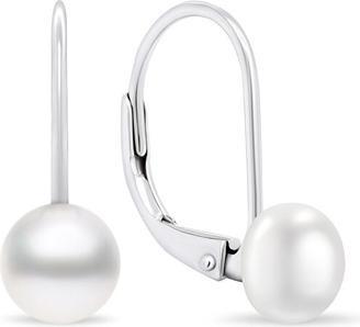 Actual product image Brilio Silver - Fine silver earrings with pearls EA409W/410/411 - Diameter: 0.7 cm