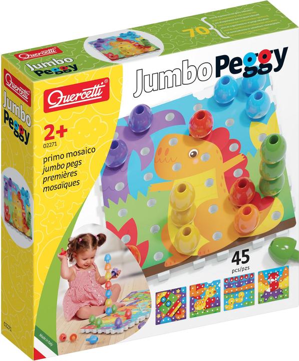 Quercetti Jumbo Insteek Pins, 45dlg. (45 pièces)