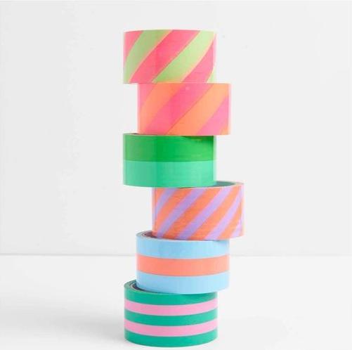 Actual product image Rico Design Parcel tape pink / green, 5 cm.300772 (0.50 mm)