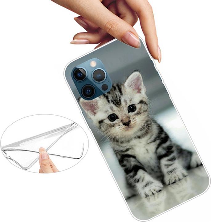 Produktbild Ueli Express iPhone 14 Pro Super Slim Gummi Schutzhülle Baby Katze (Apple iPhone 14 Pro)