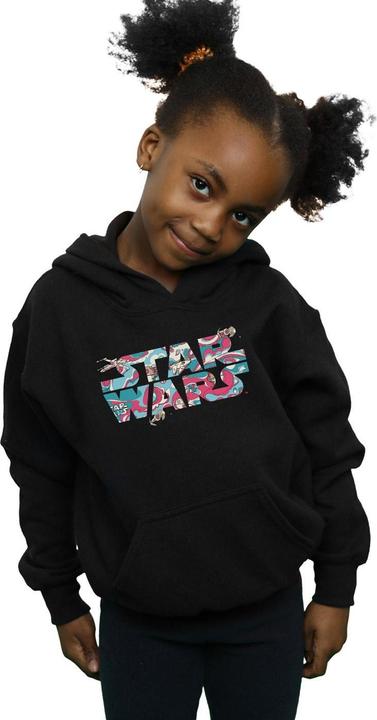 Actual product image Star Wars Girls Wavy Ship Logo Hoodie (152, 158)