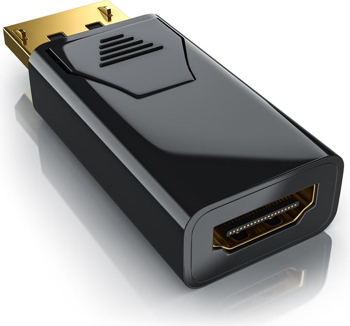 Produktbild CSL DisplayPort auf HDMI Adapter, Audio Video Adapter, DP Adapter mit Audioübertragung, Full HD 1080p (HDMI, 2.15 cm)