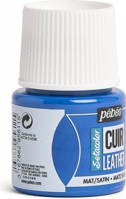 Actual product image Pebeo SetaCuir leather colours (Sea blue, 45 ml)