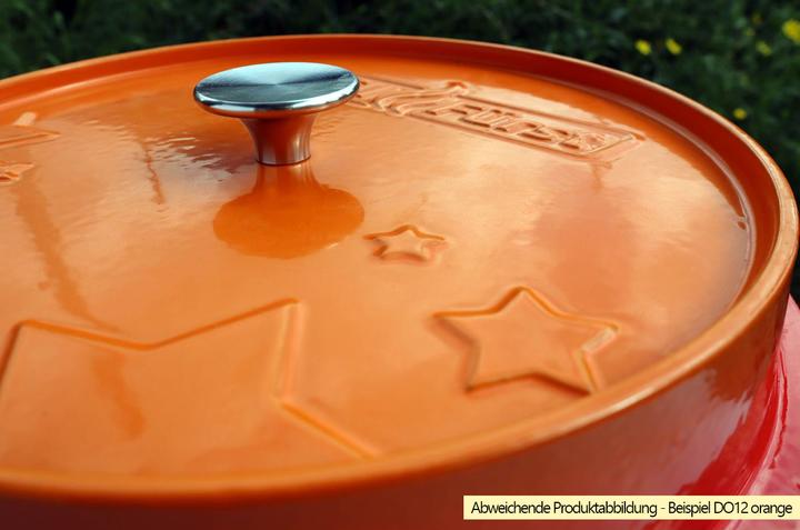 Actual product image Grillfürst Dutch Oven without feet - enamelled - DO12 - red