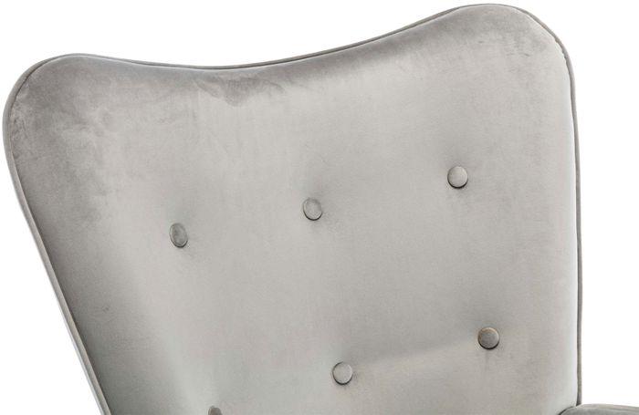Actual product image CLP Sanka Velvet Rocking Chair, grey