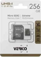 Actual product image Verico 256GB microSD C10 UHS-1 memory card ( incl. adapter ) (256 GB, microSDXC, U1, UHS-I)