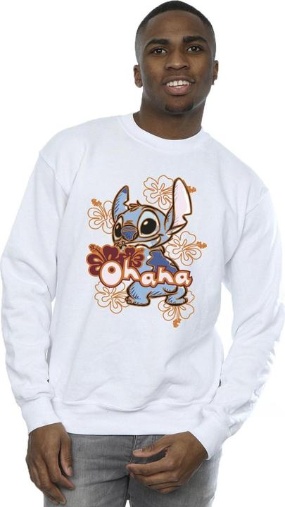 Immagine prodotto Disney Lilo And Stitch Ohana Orange Hibiscus Felpa Uomo (M)