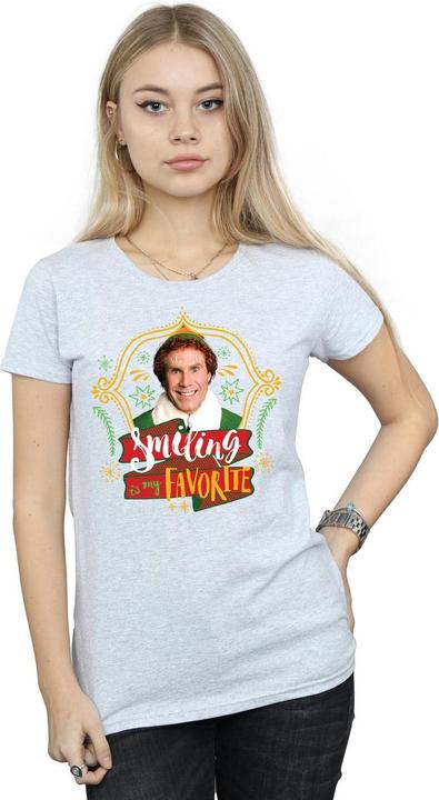 Actual product image Elf Womens/Ladies Buddy Smiling Cotton T-Shirt (S)