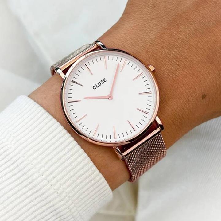 Image du produit Cluse La Bohème Mesh Rosé (Montre analogique, 38 mm)