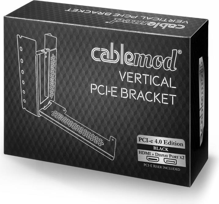 Produktbild CableMod Vertical PCI-e Bracket PCI-e 4.0 Edition, HDMI + DisplayPort