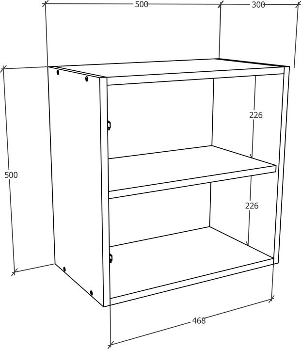 Immagine prodotto VCM Scaffale da parete in legno Scaffale da appendere Armadietto da parete Scaffale a cubo da parete (50 x 30 x 50 cm)