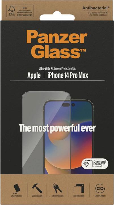 Image du produit PanzerGlass Ajustement ultra-large (1 pièce(s), Apple iPhone 14 Pro Max)
