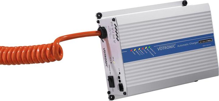 Produktbild Votronic 0523 VAC 1224-16 Batterieladegerät 12V/24V 16A + 5m Spiral-Ladekabel (24V, 16 A)