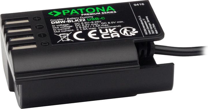 Image du produit Patona Adaptateur de batterie d'entrée USB-C BLK-22 (Batterie)