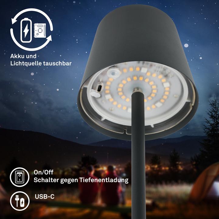 Produktbild Briloner RGB/W Accu floor lamp, IP44, anthracite