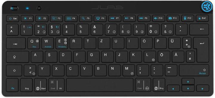 Produktbild JLab Audio JLab GO Wireless Bluetooth-Tastatur, DE-Layout Mehrere Verbindungsoptionen,?Multifunktionaler Medie (DE, Kabellos)