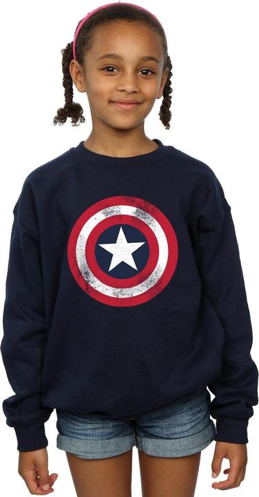 Image du produit - Sweat CAPTAIN AMERICA DISTRESSED SHIELD - Fille (128)