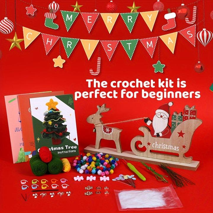 Immagine prodotto Activity Board Kit di uncinetto per principianti, kit di uncinetto natalizi per adulti principianti, completi