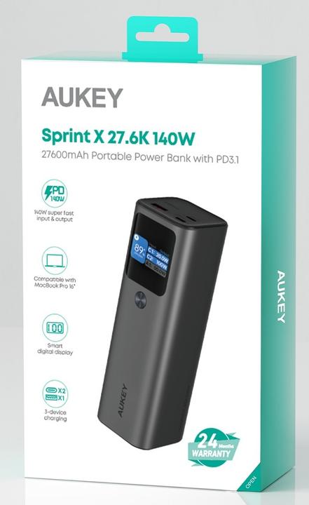 Productafbeelding Aukey Sprint X (27600 mAh, 140 W, 99.36 Wh)