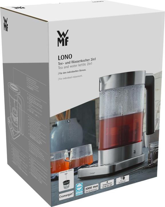 Image du produit WMF Bouilloire en verre avec sélection de la température 1,7l Filtre à thé Fonction maintien au chaud (1.70 l)