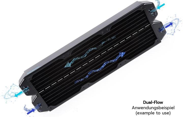 Actual product image Alphacool NexXxoS UT60 Full Copper Dual-Flow 360mm Radiator (120 mm)
