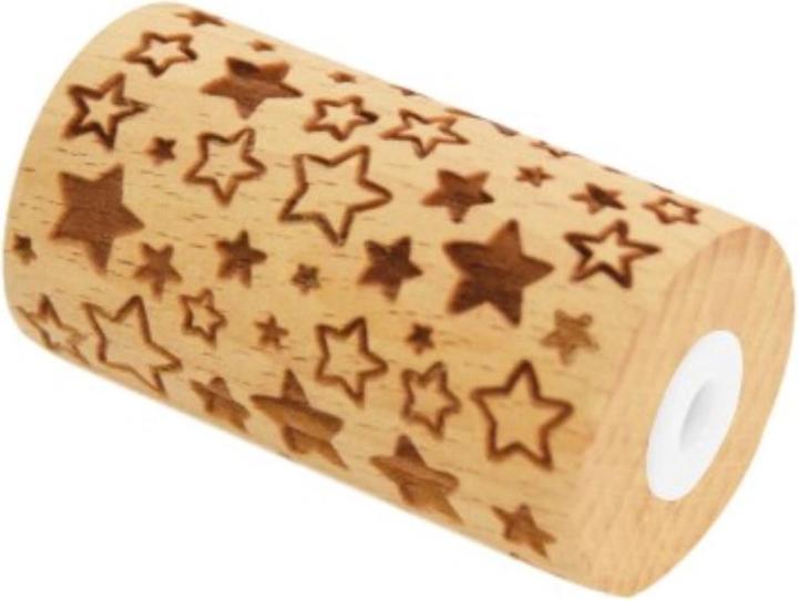 Actual product image ScrapCooking Wooden dough roller embossed, star