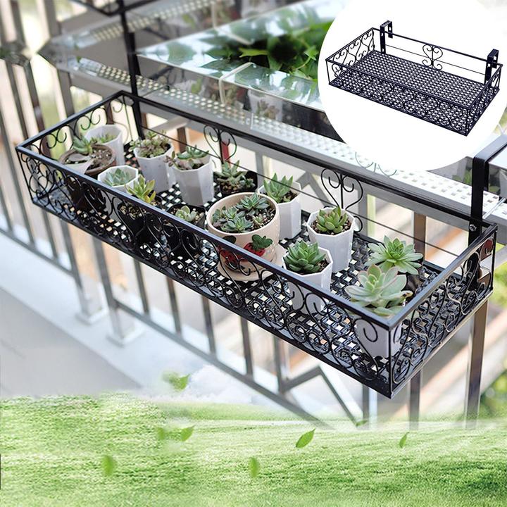 Immagine prodotto Pealov Portavaso da balcone in metallo 60x20x12cm
