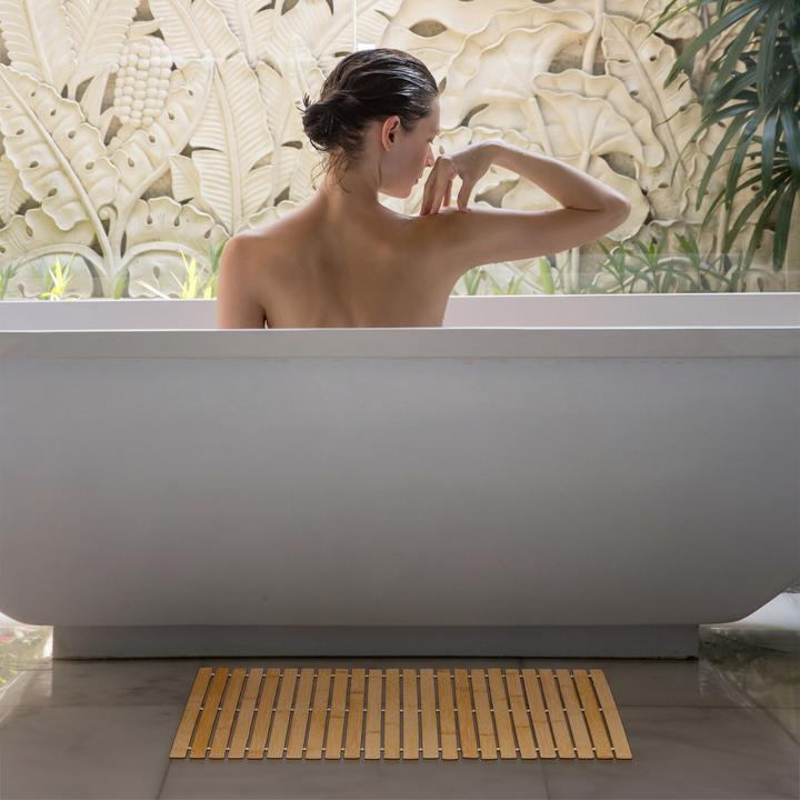 Immagine prodotto Relaxdays Tappeto-in-bambù da-bagno (60 x 40 x 1 cm)