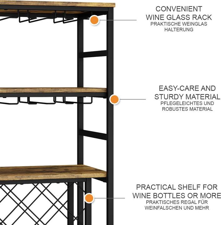 Produktbild Vichy Weinregal Vela, Eiche rustikal, 50 x 100 cm mit Glashalter