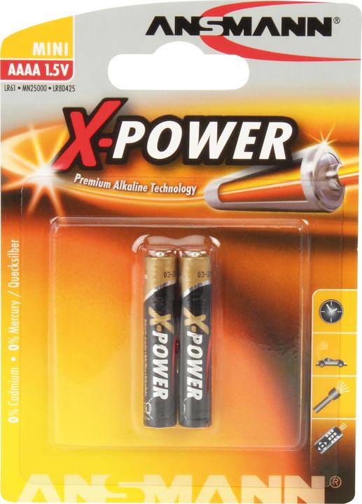 Productafbeelding Ansmann X-Power (2 Pcs., AAAA, 500 mAh)