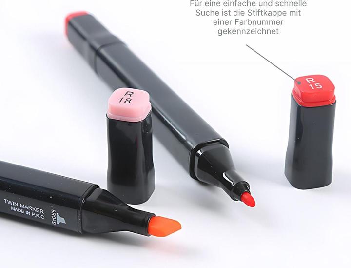 Actual product image Hermex Dual Marker (Black, Colored, 6 mm, 36 x)