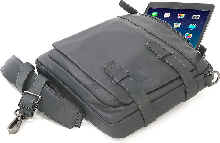 Immagine prodotto Tucano Tema Cross-Body, custodia in pelle per iPad mini, tablet fino a 8 pollici, grigio scuro