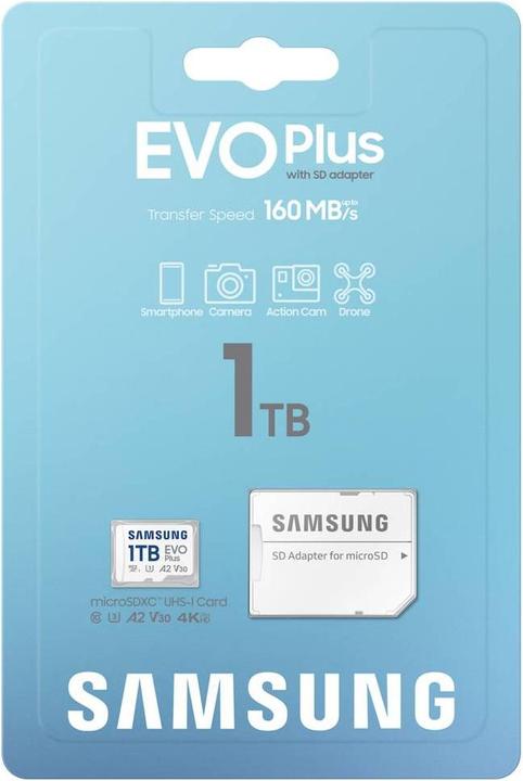 Samsung EVO Plus (1000 GB, microSDXC, U3, UHS-I)