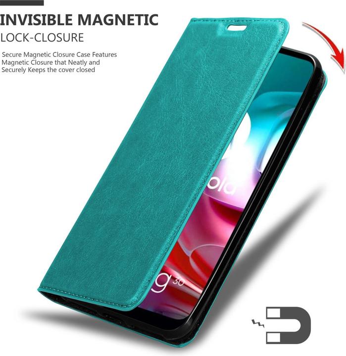 Actual product image Cadorabo Book Invis. Magnet sleeve (Motorola Moto G10, Motorola Moto G30)