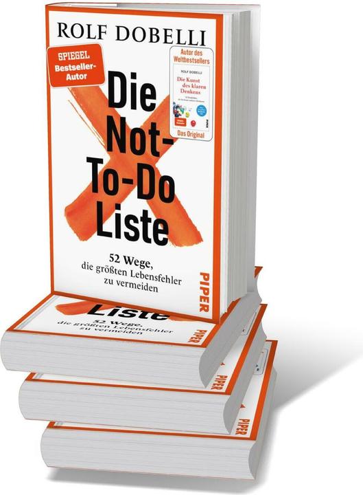 Immagine prodotto Piper Die Not-To-Do-Liste (Tedesco, Rolf Dobelli, 2024)