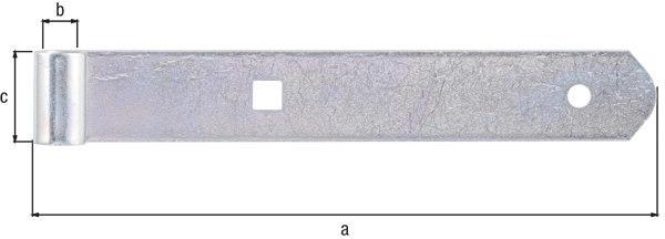 Actual product image Alberts Shutter hinge type 4 straight shape light 200 x 10 x 30 mm galvanised, thick-film passivated