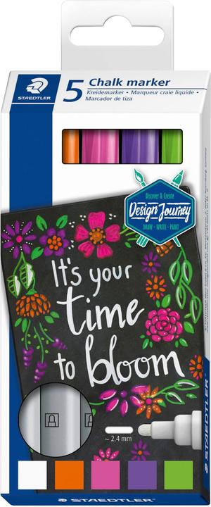 Staedtler Lumocolor chalk marker chalk marker, case of 5 (colour assorted, 2.40 mm, 5 x)