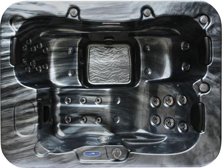 Produktbild Home Deluxe Outdoor Whirlpool BLACK PEARL, 27 Massagedüsen, Beleuchtung, Treppe und Thermoabdeckung, 3 Personen