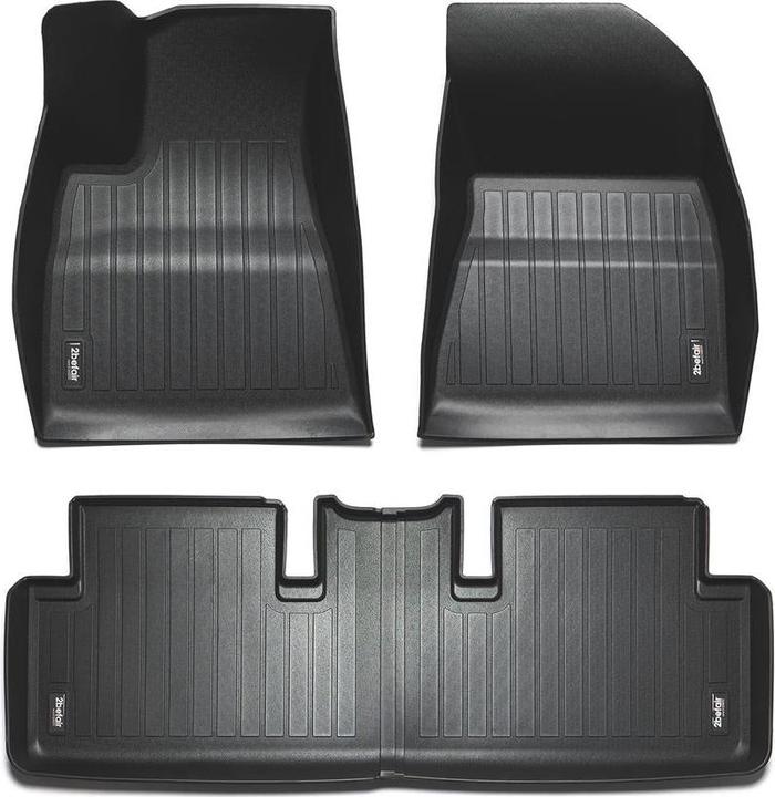 Image du produit 2befair Kit de tapis tous temps pour l'intérieur de la Tesla Model 3 (2 tapis avant + 2 tapis arrière)