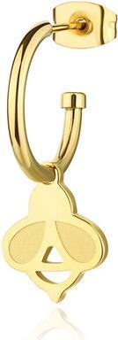 Sagapo S'Agapo Gold-Plated Single Earring With Bee Smile Ssm028