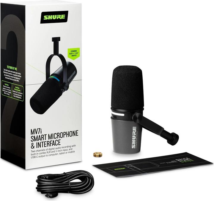 Actual product image Shure MV7i Mikrofon mit integriertem Interface