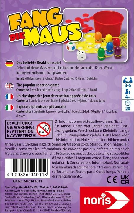 Produktbild Noris Fang die Maus (Deutsch, Französisch, Italienisch, Englisch)